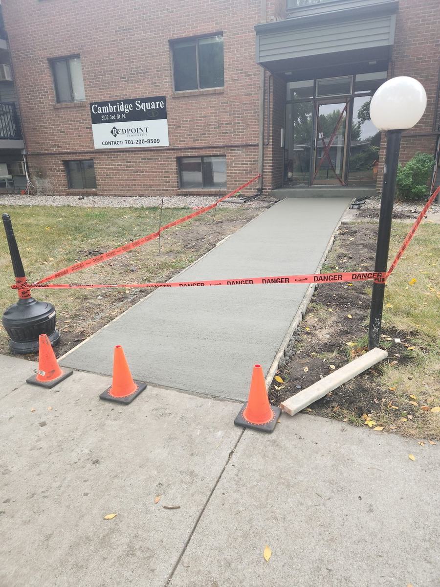 Fresh apartment walkway with clean edges