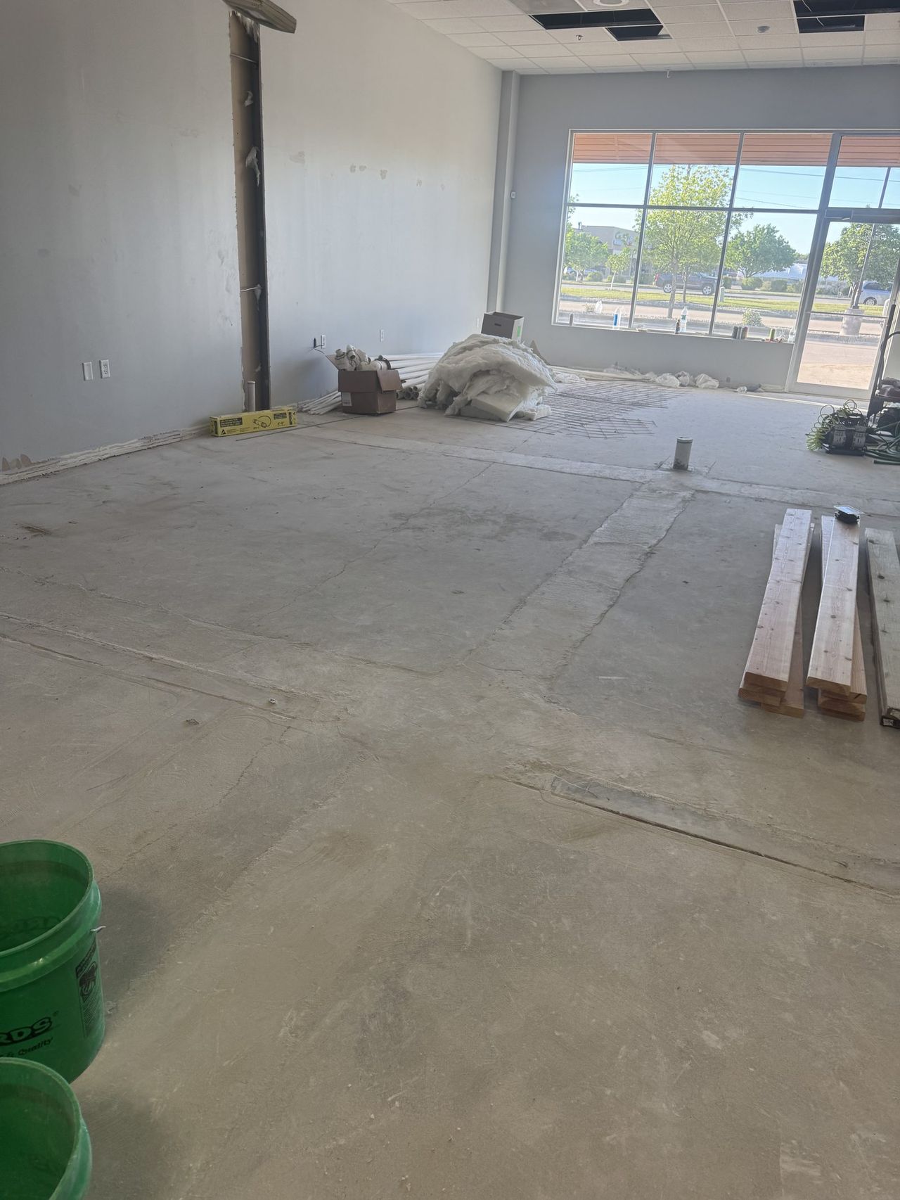 Gutted interior space prepped for renovation