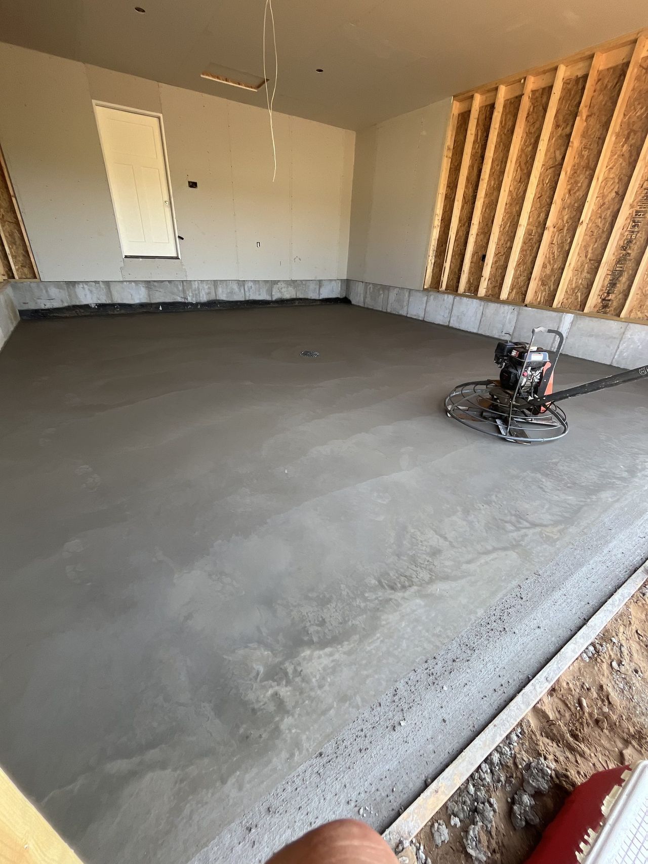 Interior garage slab finished by OARA